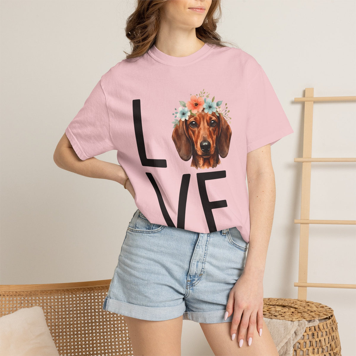 Dachshund Hound Shirt Dog Garden Unisex Gift Painted Tee product image 12