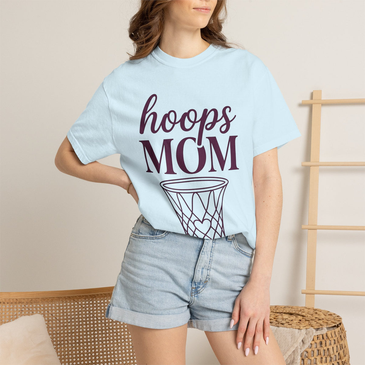 Basketball Hoop Shirt Moms Sports Gift for Women Modern Tee product image 9