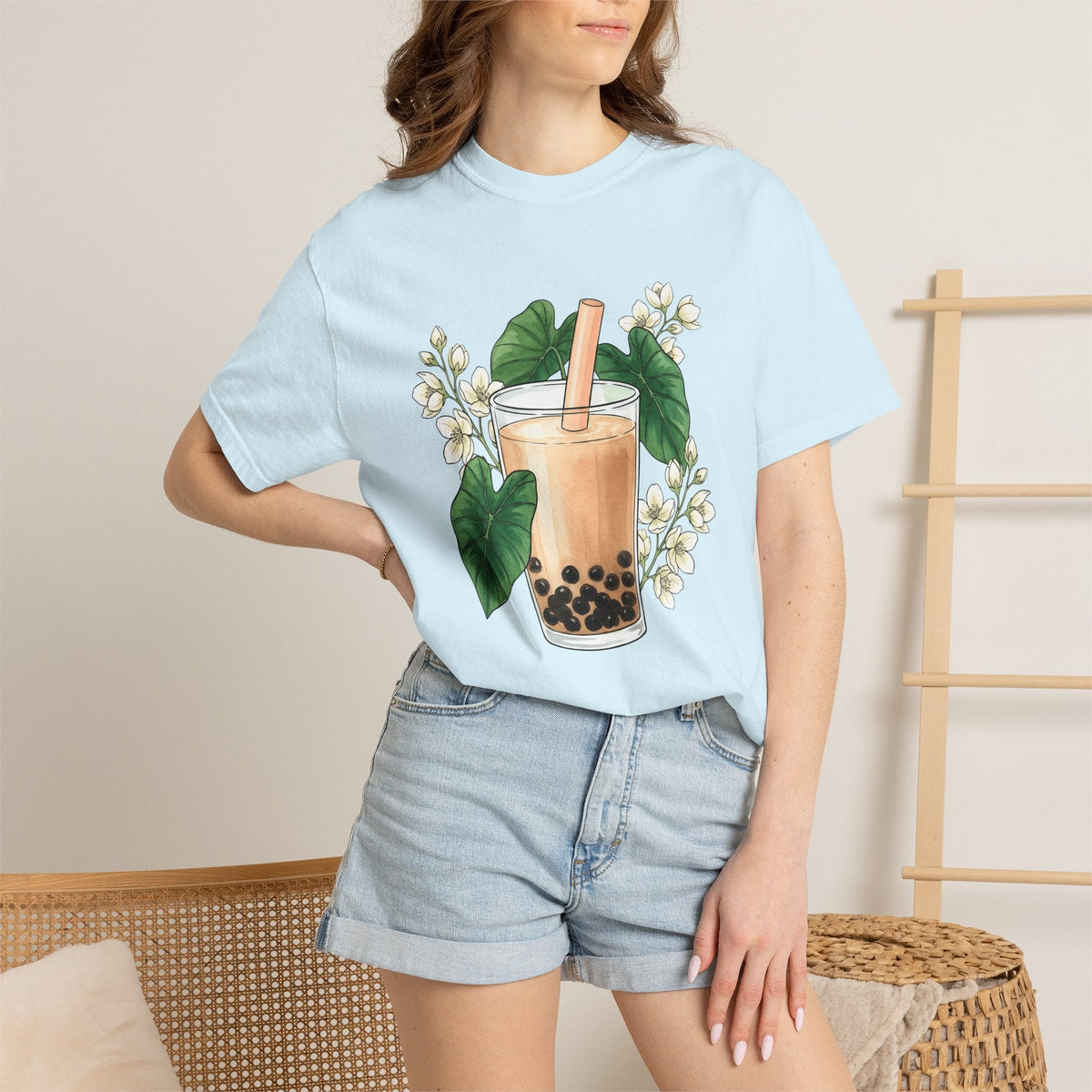 Bubble Tea Shirt Drinks Plants Unisex Gift Ink Tee Boba product image 9