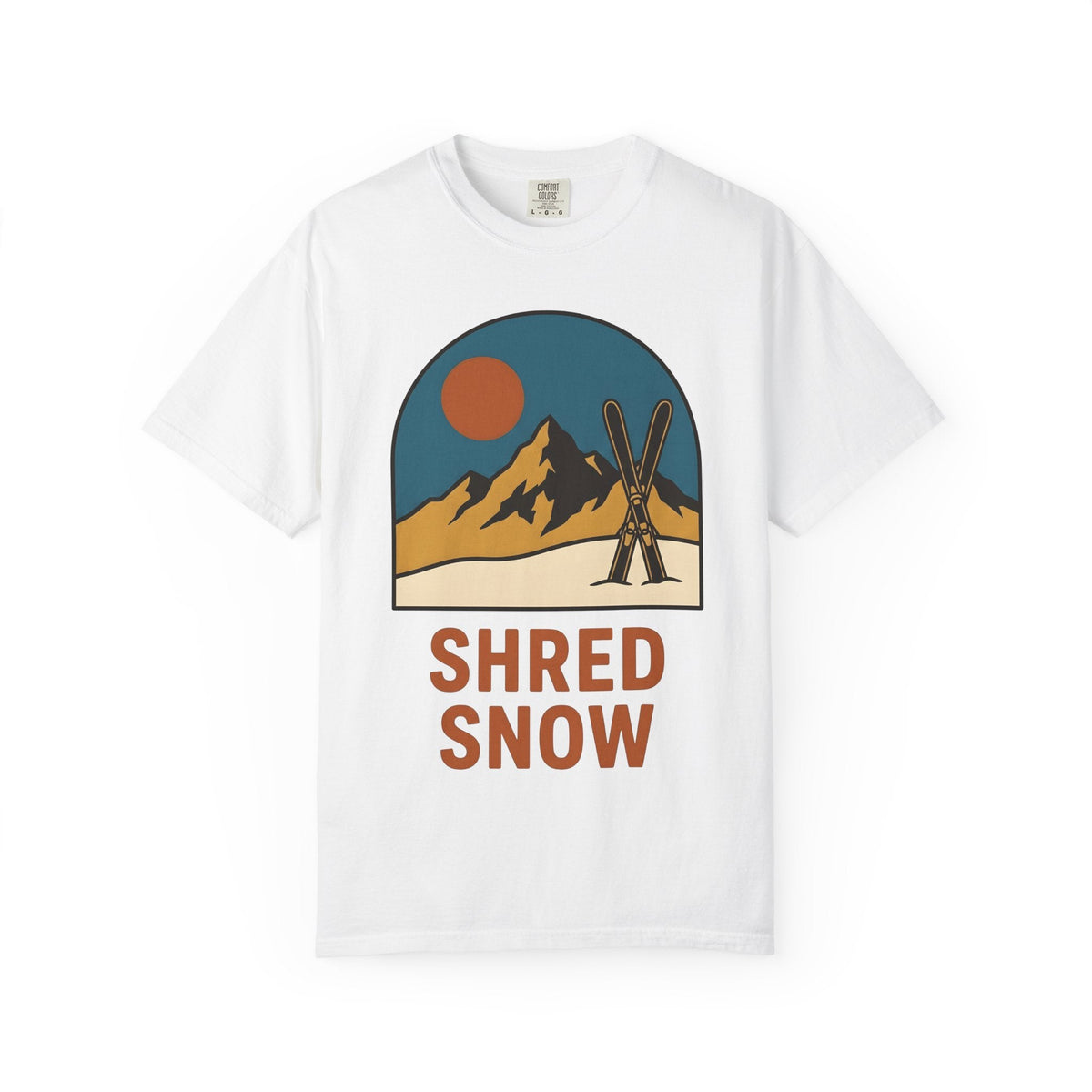 Alpine Skis Shirt Skiing Exploration Unisex Gift Hand Drawn product image 1