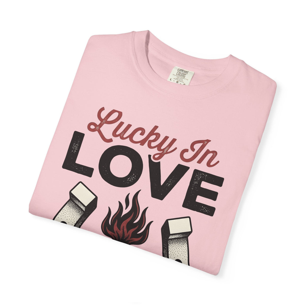 Flaming Heart Horseshoe Shirt St Valentines Day Love Unisex product image 11