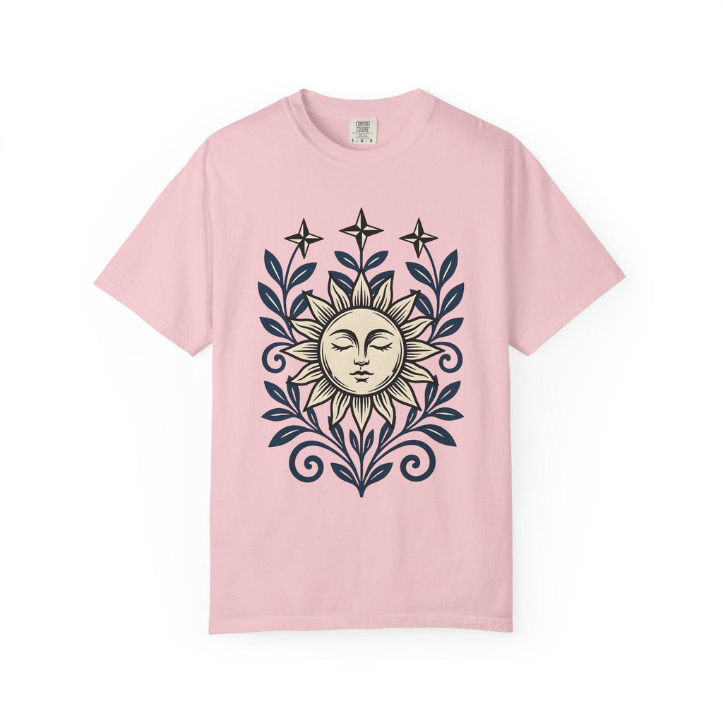 Sun Face Shirt Boho Chic Stars Unisex Gift Folk Tee T-Shirt product image 3