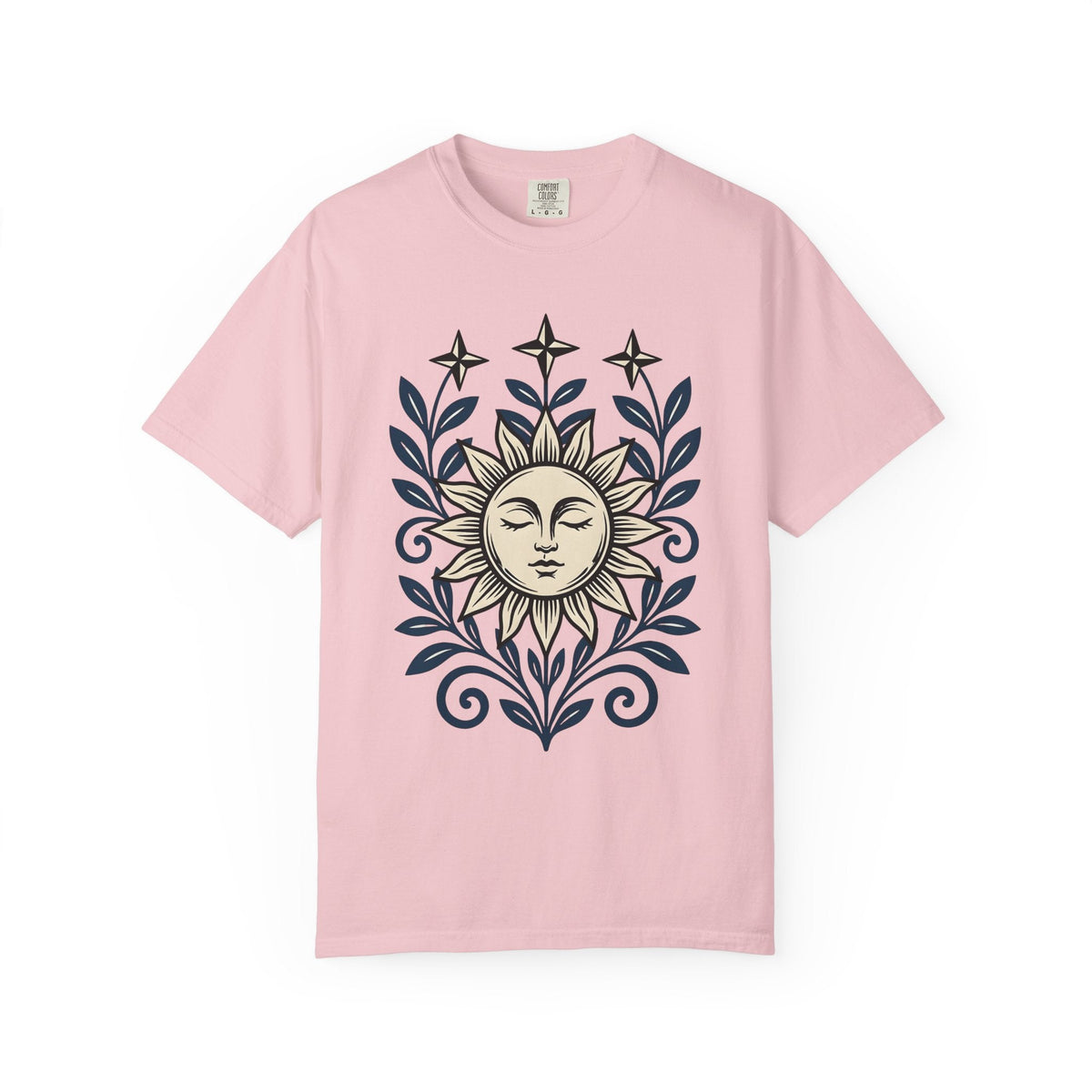 Sun Face Shirt Boho Chic Stars Unisex Gift Folk Tee T-Shirt product image 3