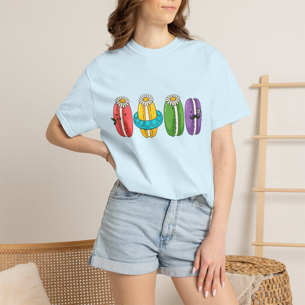 Cute Macarons Shirt Desserts Food Unisex Gift Kawaii Tee product image 9