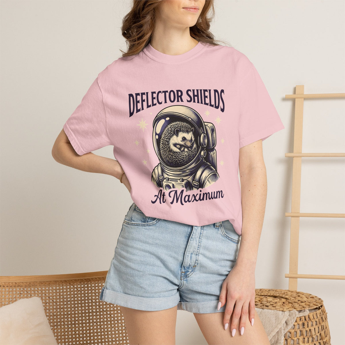 Hedgehog Astronaut Retro T-Shirt – Funny Space Animal product image 12