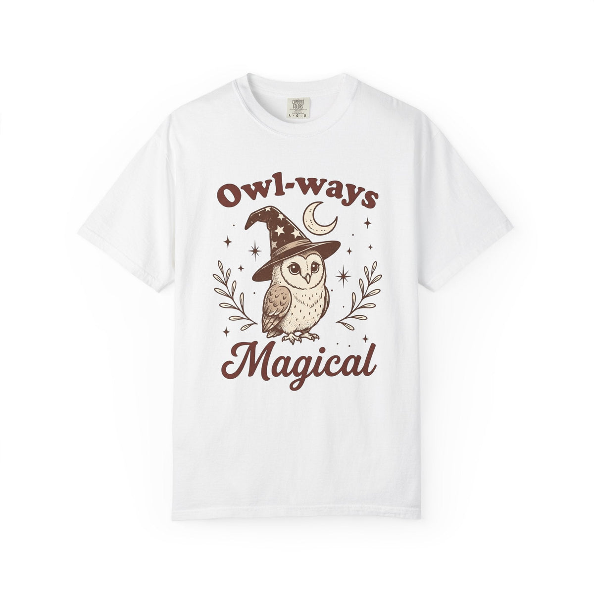 Owl Warlock Hat Shirt Halloween Mystic Unisex Gift Old School Tee Wizard Hat