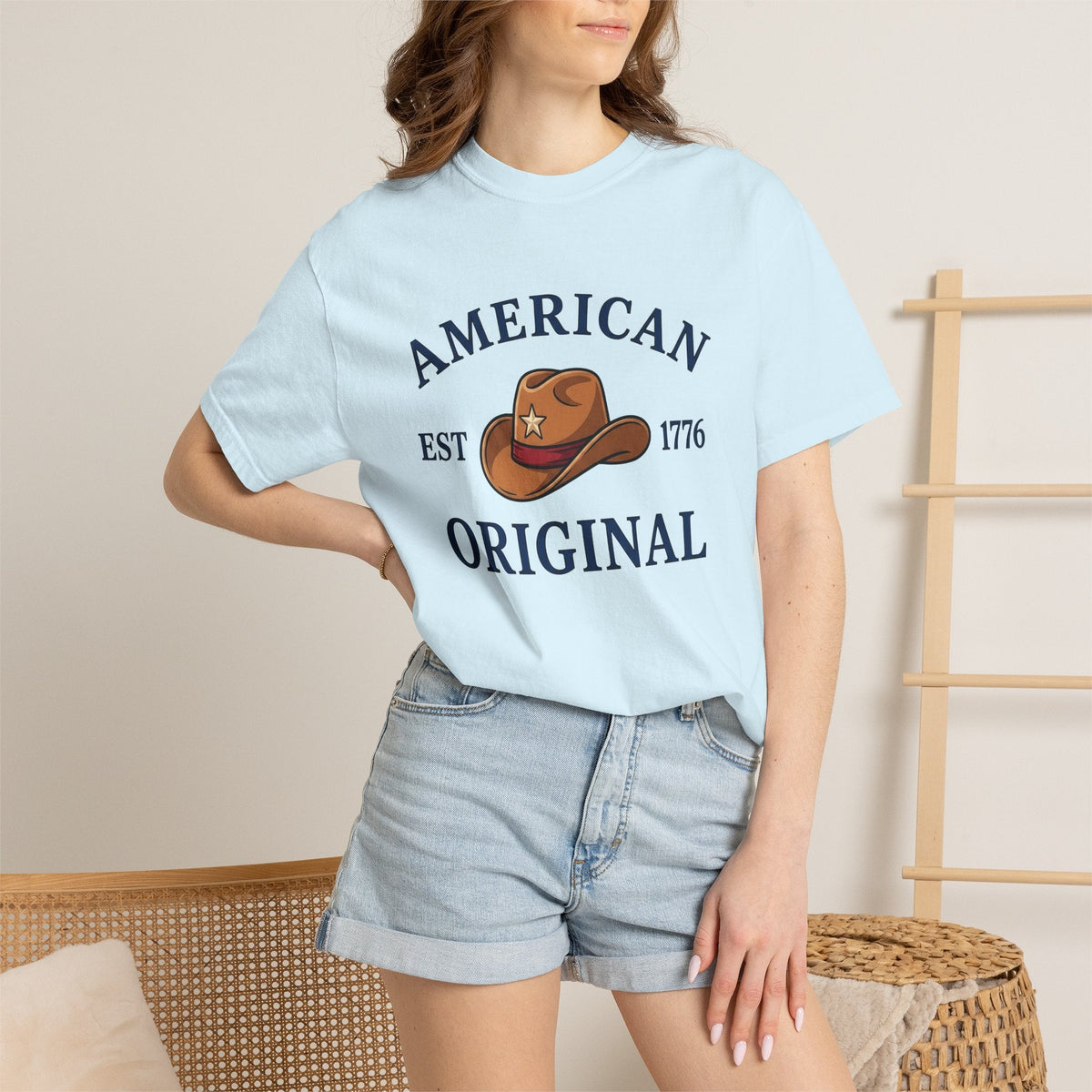 Cowboy Hat Shirt America Western Unisex Gift Vintage Tee Stetson T-Shirt Patriot