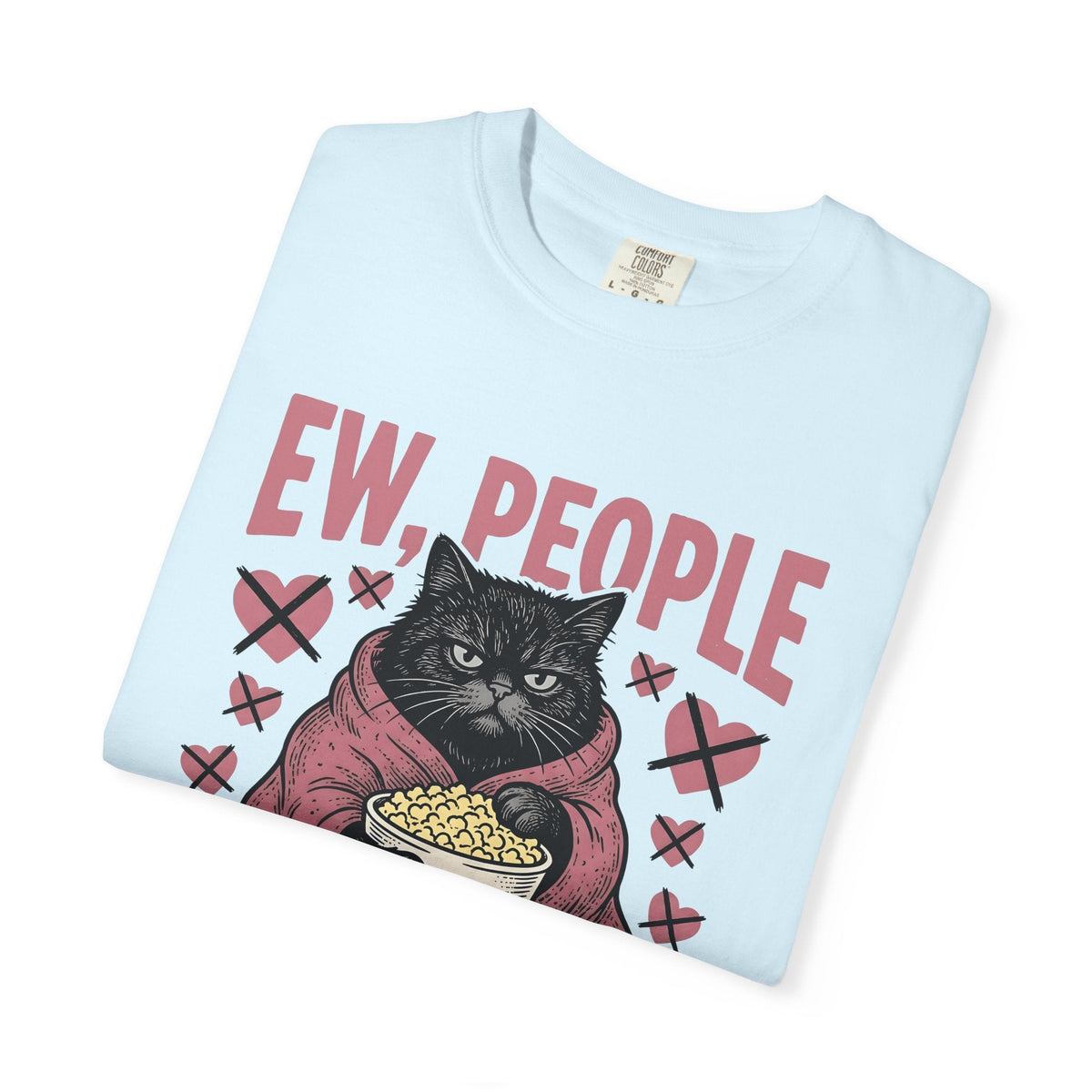 Mad Cat Heart Cartoon T-Shirt – Valentine's Day Kitty product image 8