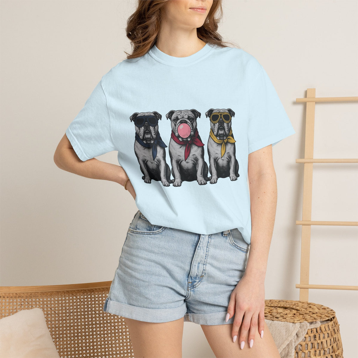Bulldog Pack Shirt Dog Funny Gift Women Retro Tee T-Shirt product image 9