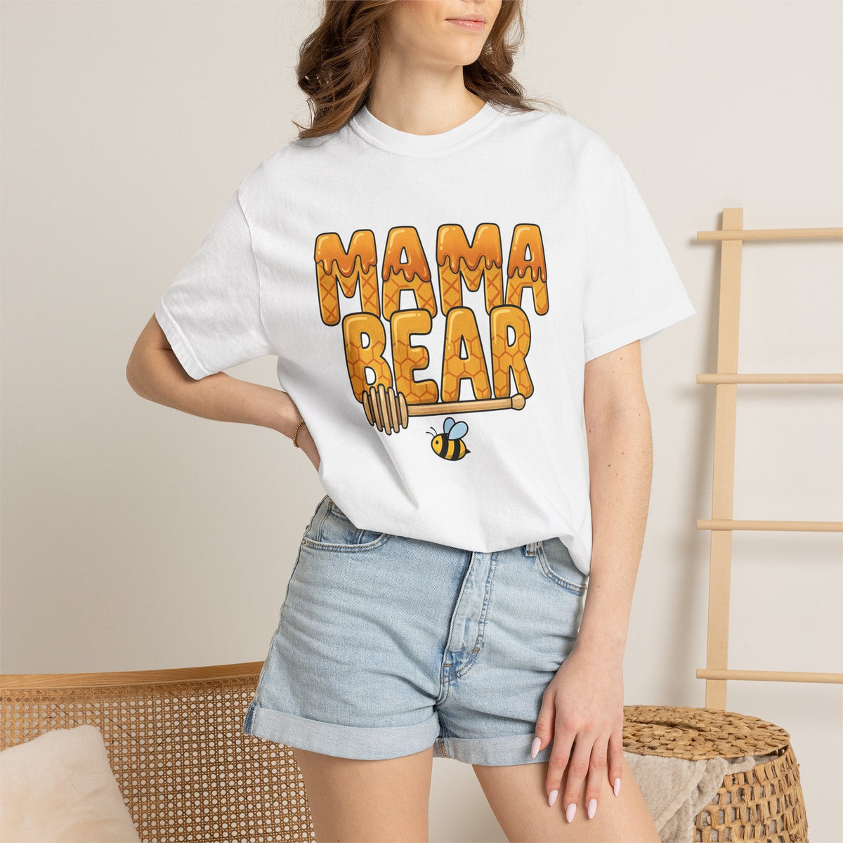 Honeycomb Bee Cartoon T-Shirt – Mom Honey Lover Design product image 6
