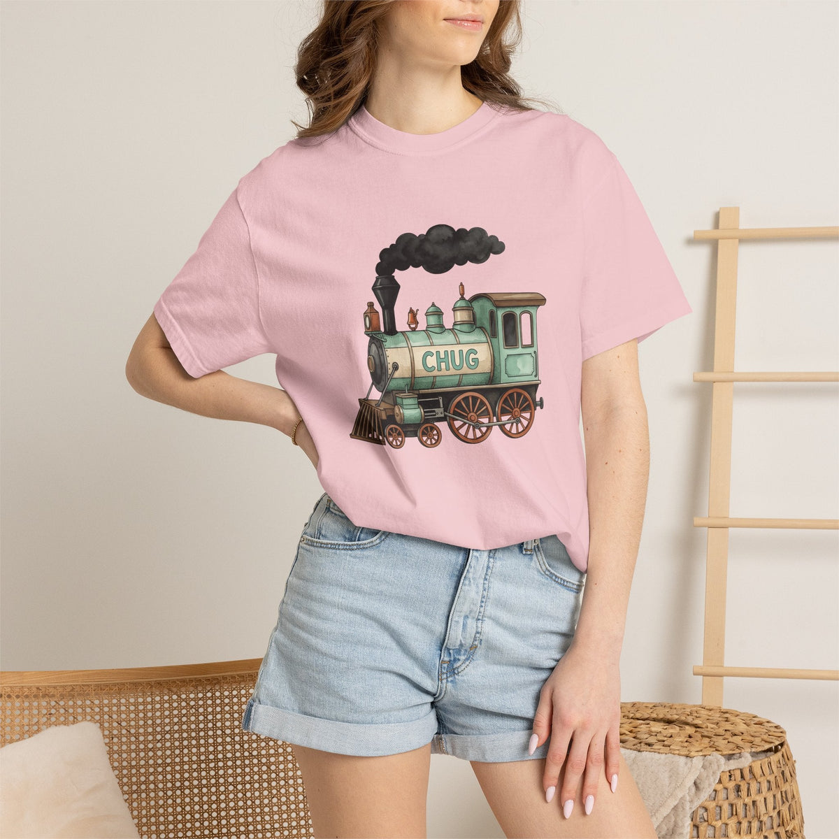 Steam Locomotive Shirt Trains Vehicles Unisex Gift Retro product image 12
