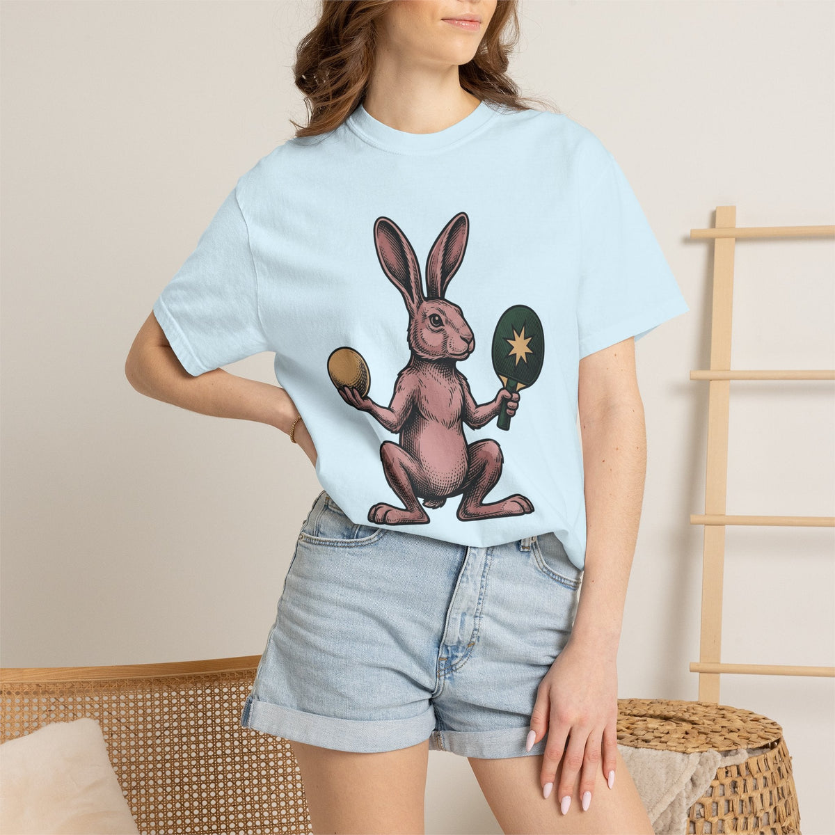 Bunny Ping Pong Shirt Sports Pet Unisex Gift Retro Tee product image 9
