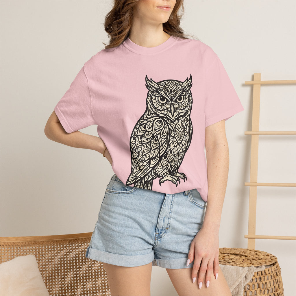 Owl Design Shirt Animals Wildlife Unisex Gift Bohemian Tee product image 12