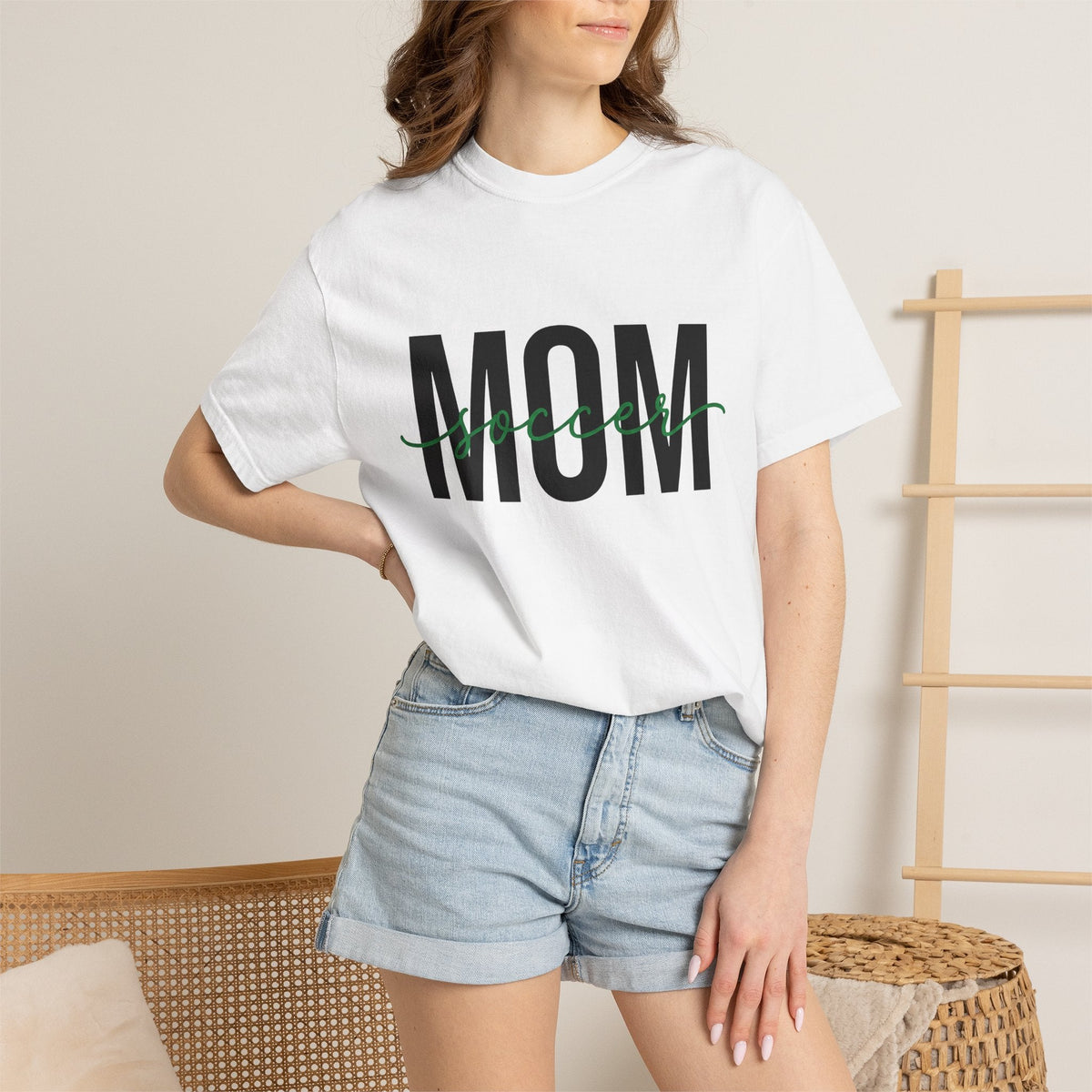 Mom Text Graphic Shirt Soccer Family Gift for Women Modern product image 6