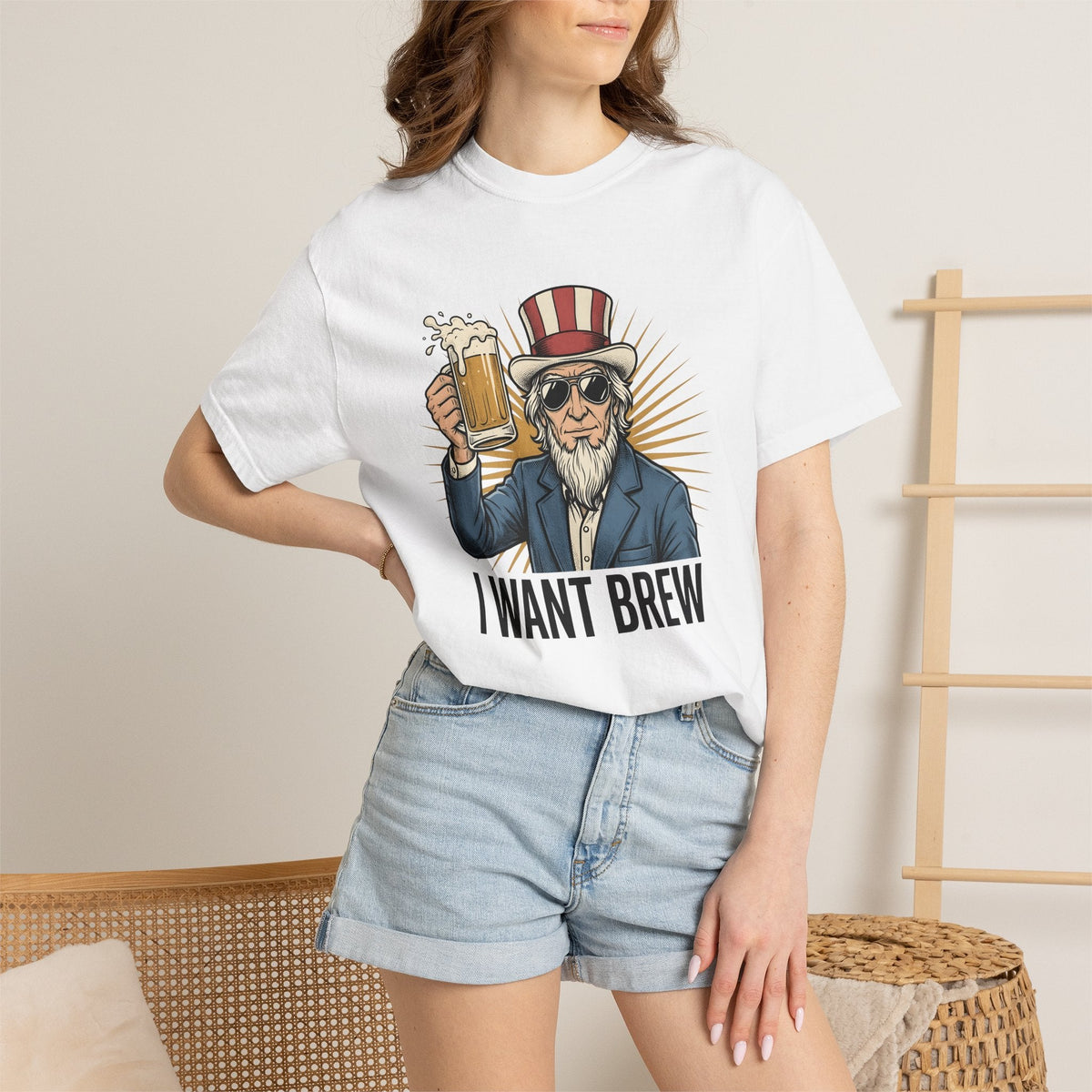 Uncle Sam Beer Shirt 4th Of July Unisex Gift Vintage Tee product image 6
