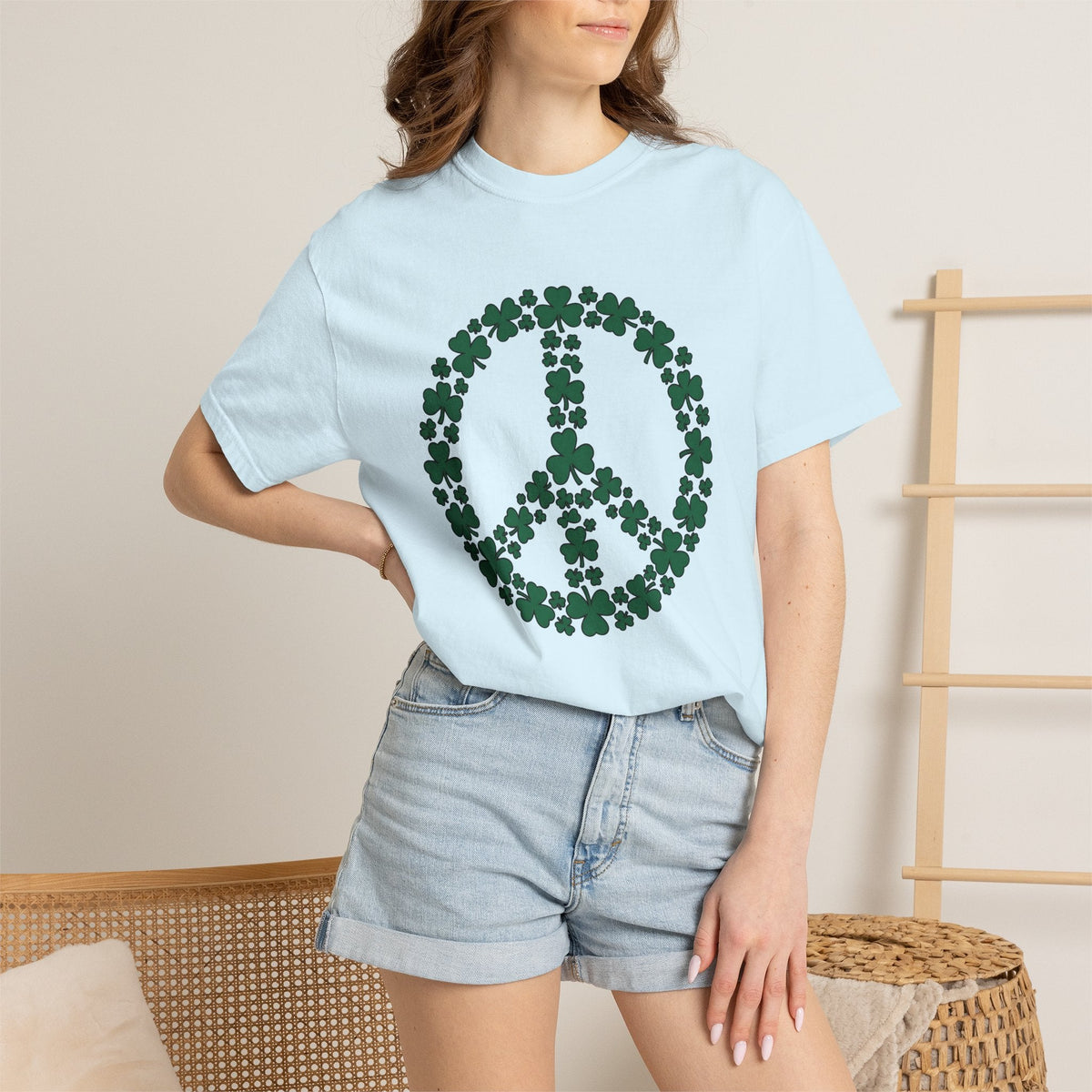 Shamrock Peace Logo Shirt St Patrick's Day Counterculture product image 9