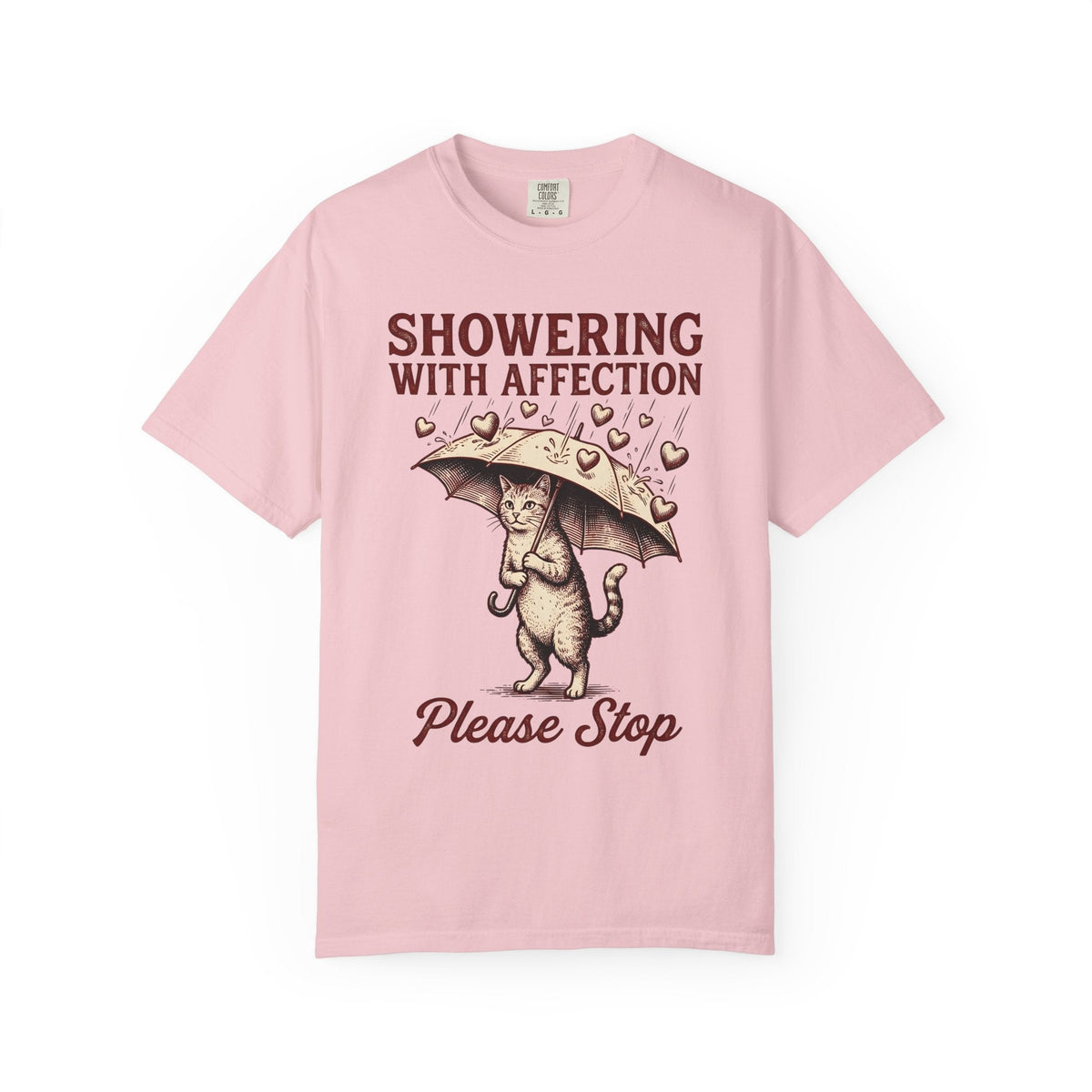 Cat Umbrella Shirt Humor Unisex Gift Vintage Tee Parasol product image 3