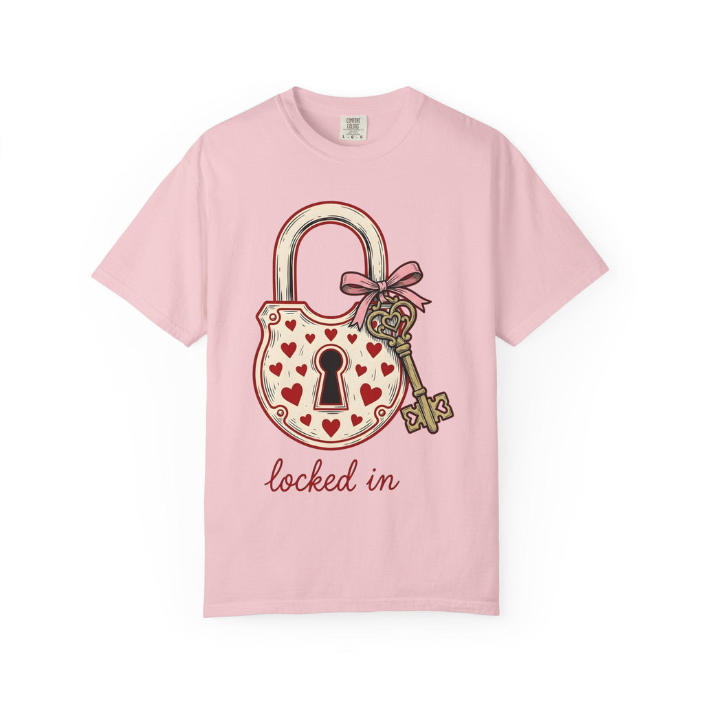 Love Lock Shirt Valentine Partner Unisex Gift Retro Tee product image 3