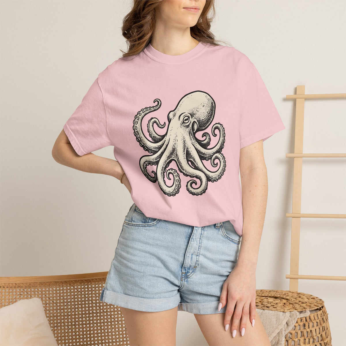 Octopus Graphic Shirt Animals Ocean Unisex Gift Vintage Tee product image 12