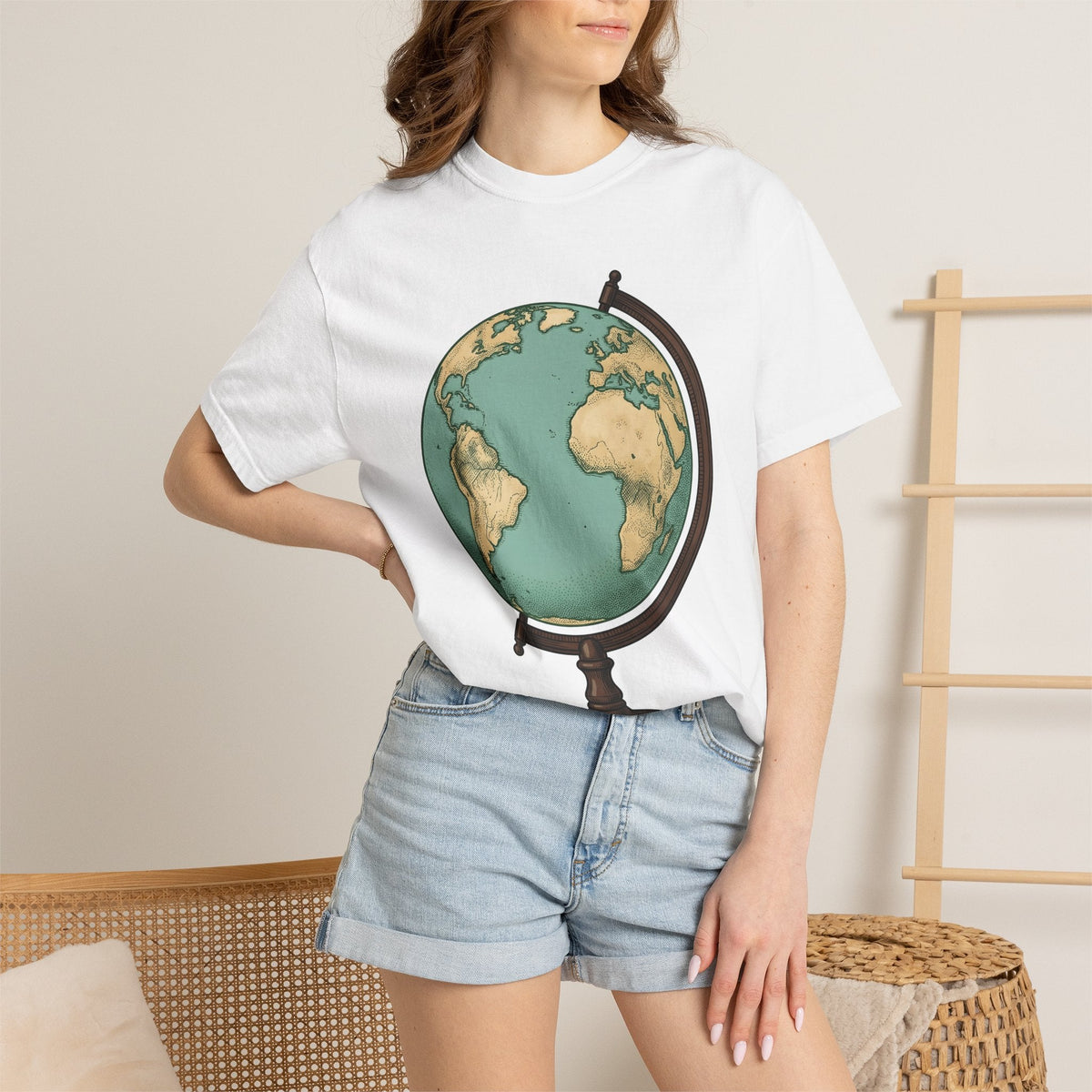 Earth Globe Shirt Travel Maps Unisex Gift Retro Tee World product image 6