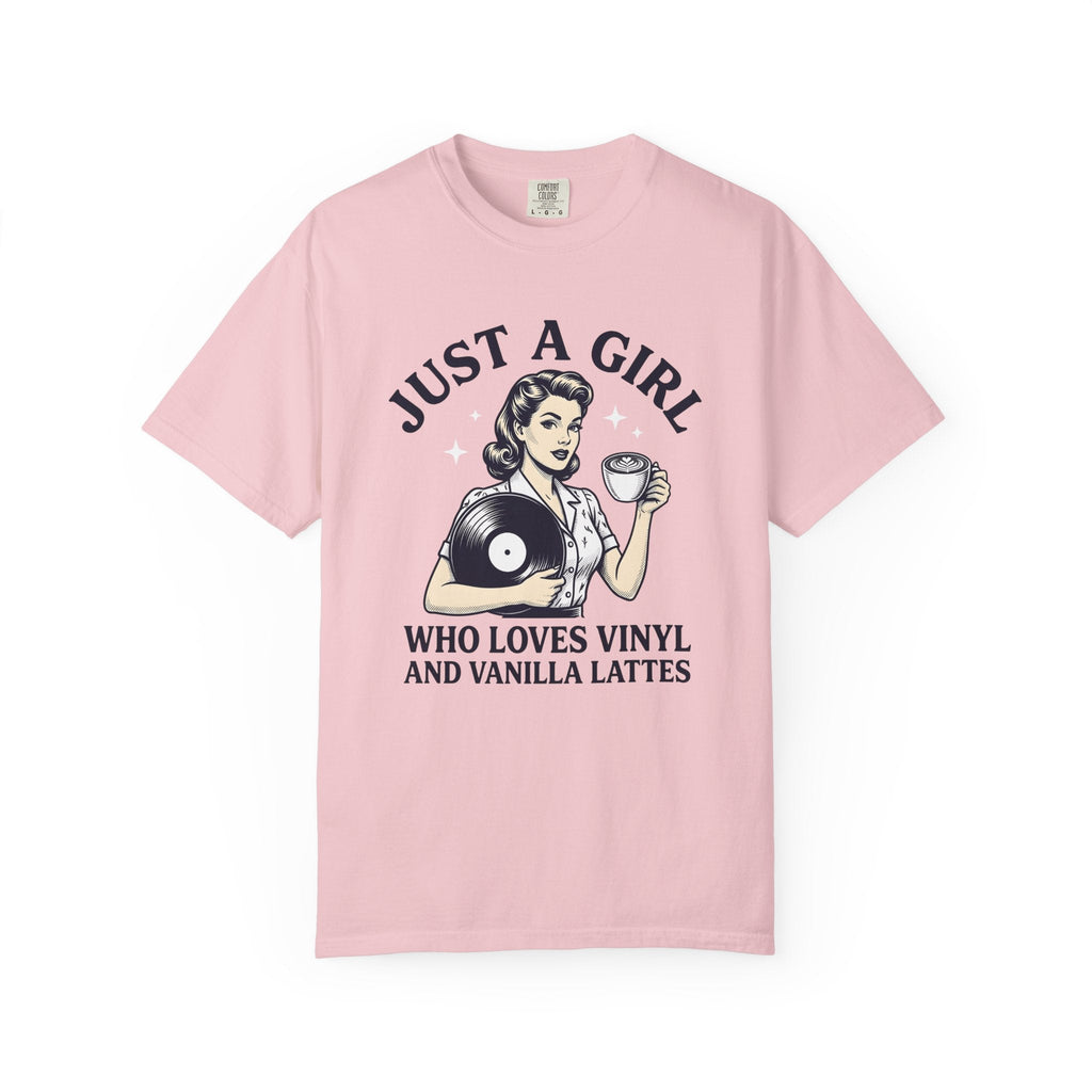 Nostalgic Female Coffee Disc Shirt Coffee Tunes Unisex Gift Antique Tee Coffee