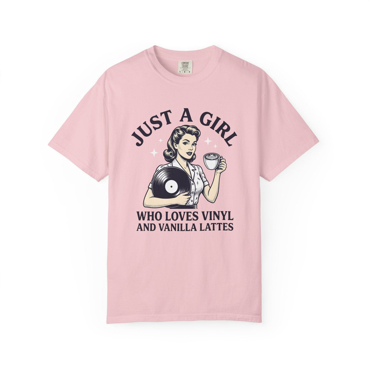 Nostalgic Female Coffee Disc Shirt Coffee Tunes Unisex Gift Antique Tee Coffee