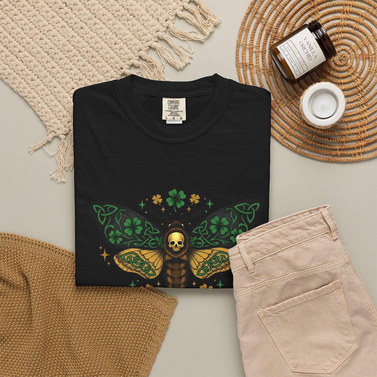 Insect Skull Shirt St Patrick's Day Dark Unisex Gift Tribal product image 16