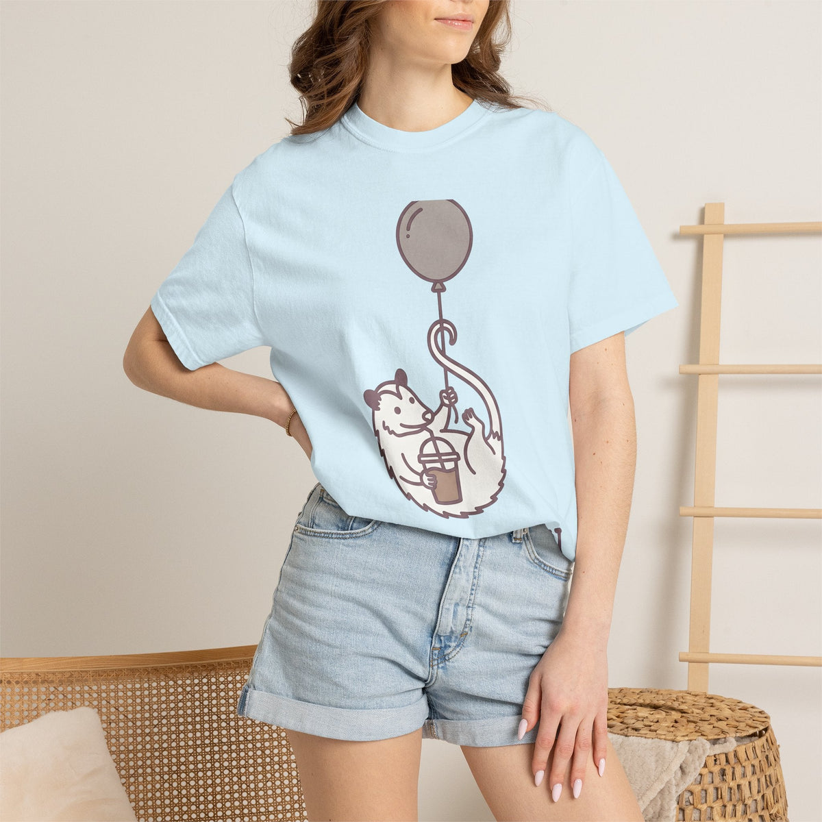 Possum Balloon Shirt Funny Animal Unisex Gift Cute Tee product image 9