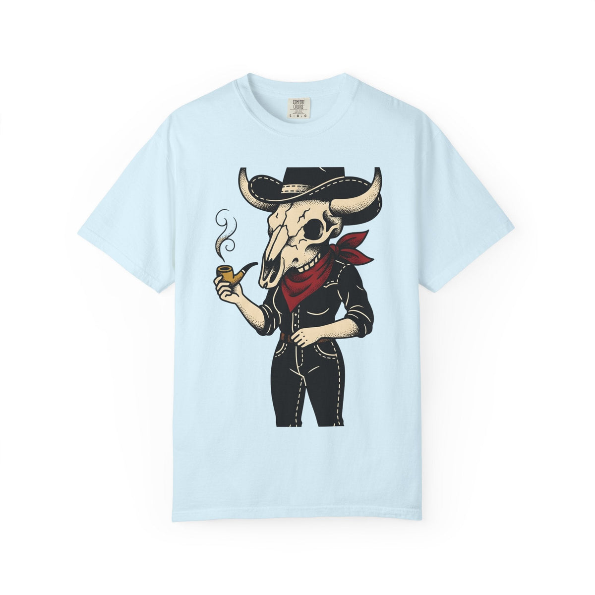 Skull Cowboy Shirt Cowgirl Country Gift for Women Line Art product image 2
