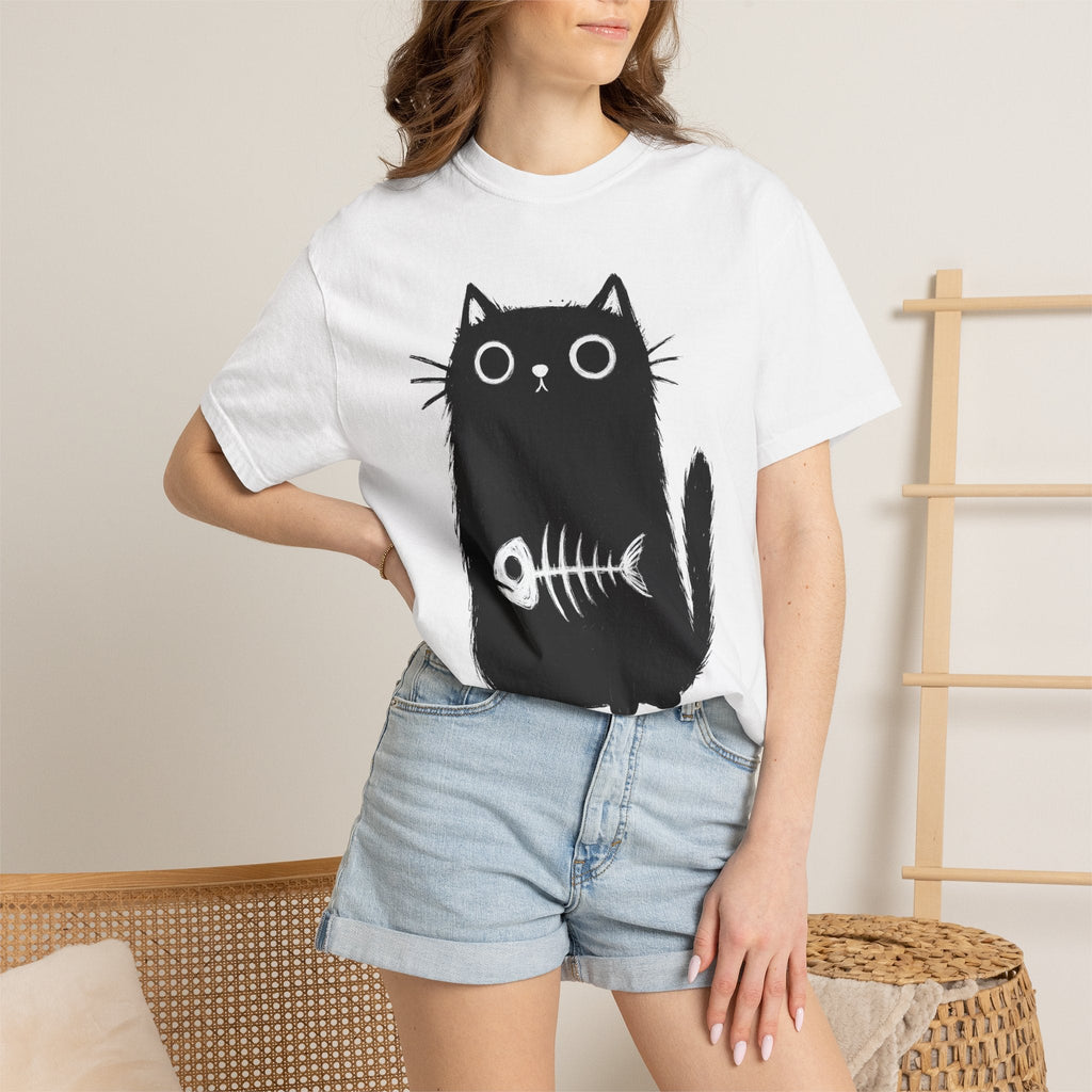 Black Kitten Shirt Cat Alternative Unisex Gift Hand Drawn product image 6