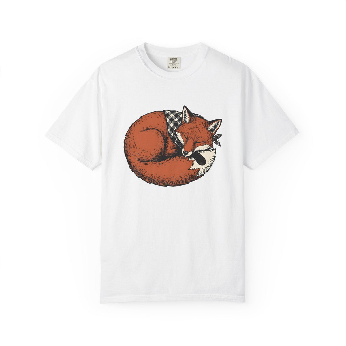 Resting Fox Shirt Nature Unisex Gift Line Art Tee T-Shirt product image 1