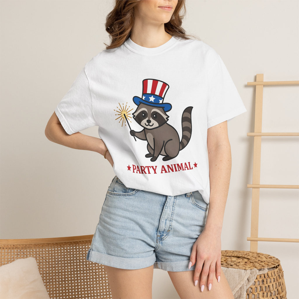 Raccoon Shirt 4th Of July Animal Unisex Gift Cartoon Tee product image 6