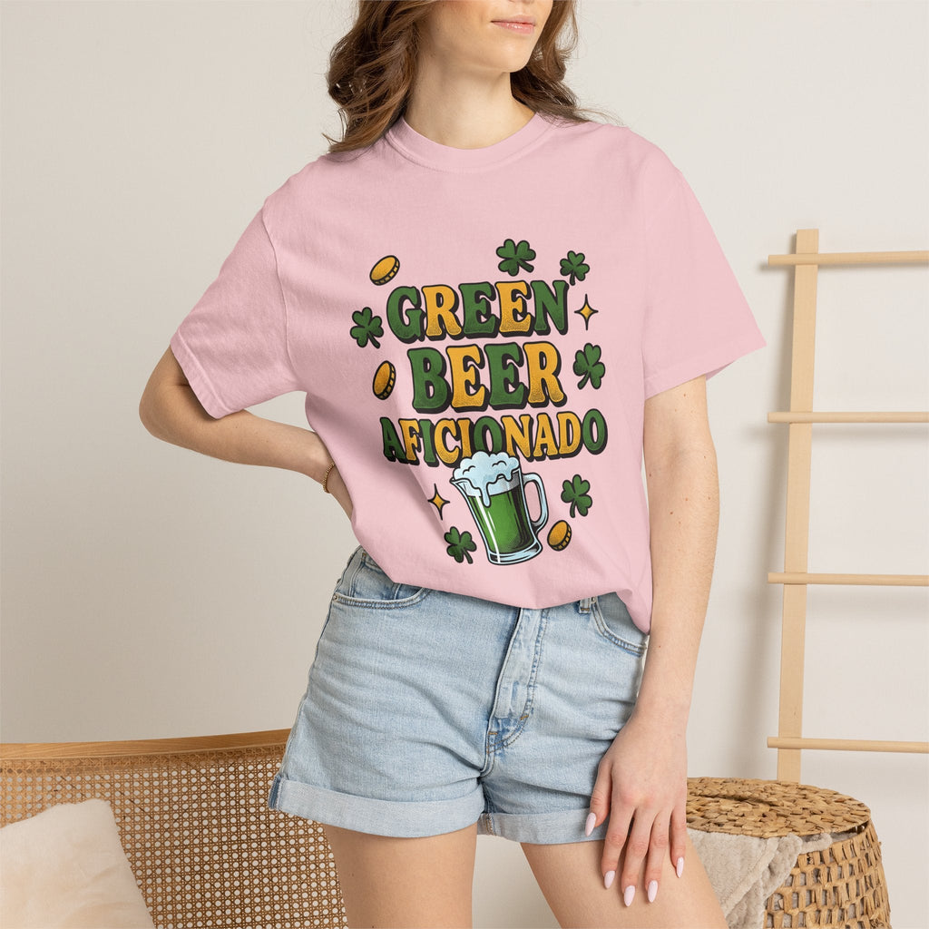 Green Ale Mug Shirt St Patrick's Day Beverages Unisex Gift Modern Graphic Tee