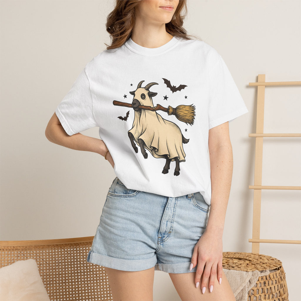 Goat Mask Shirt Halloween Barnyard Unisex Gift Old School product image 7