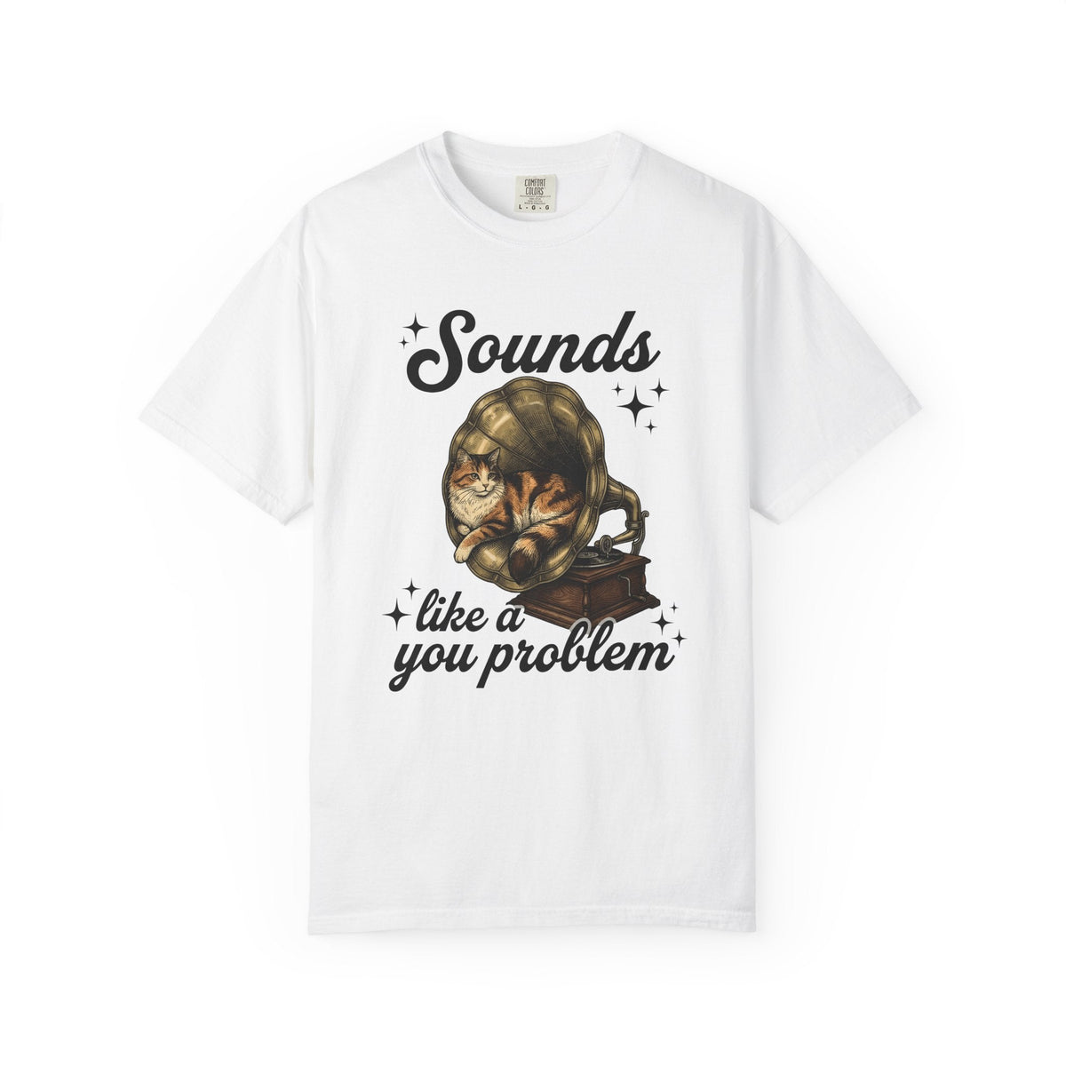 Cat Gramophone Shirt Music Unisex Gift Vintage Tee product image 1