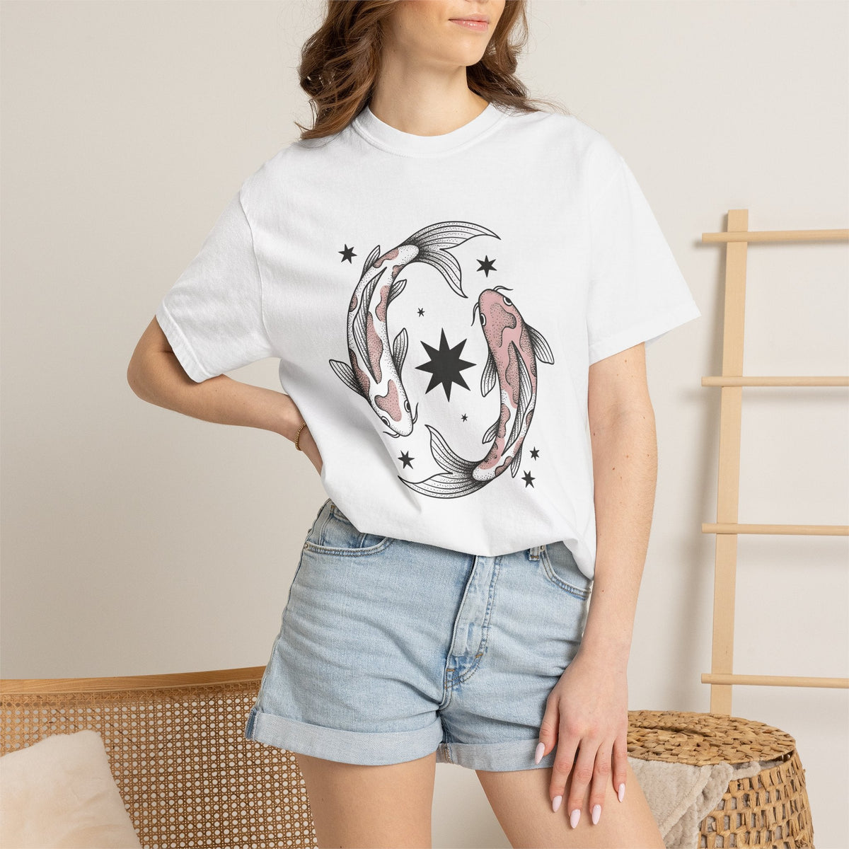 Koi Fish Shirt Animals Astrology Unisex Gift Neo product image 6