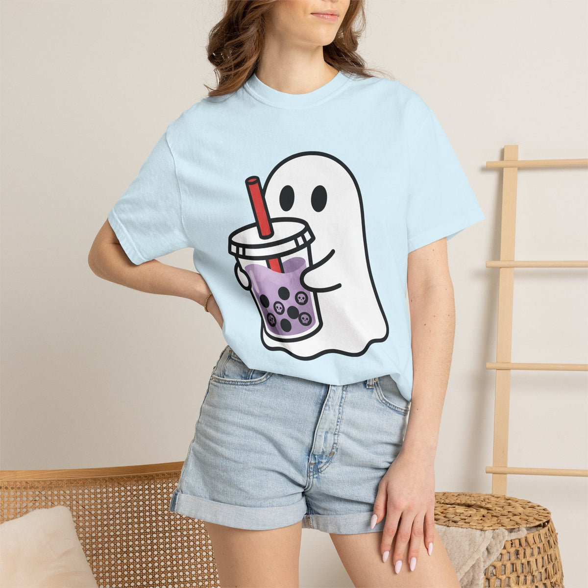 Spooky Bubble Tea Shirt Drinks Party Unisex Gift Cute Tee product image 10