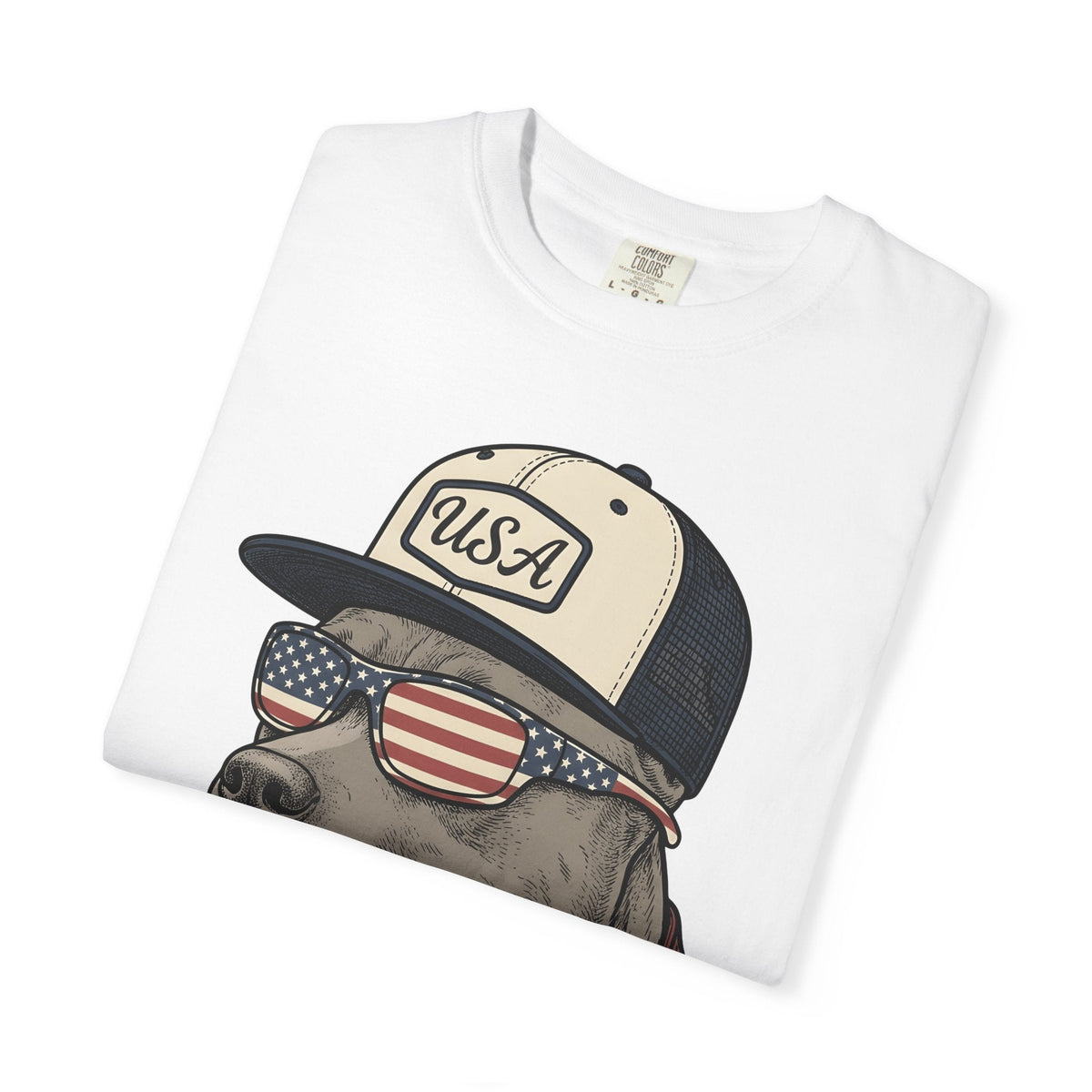 Flag Dog Shirt America Gift Women Classic Tee Bulldog product image 5