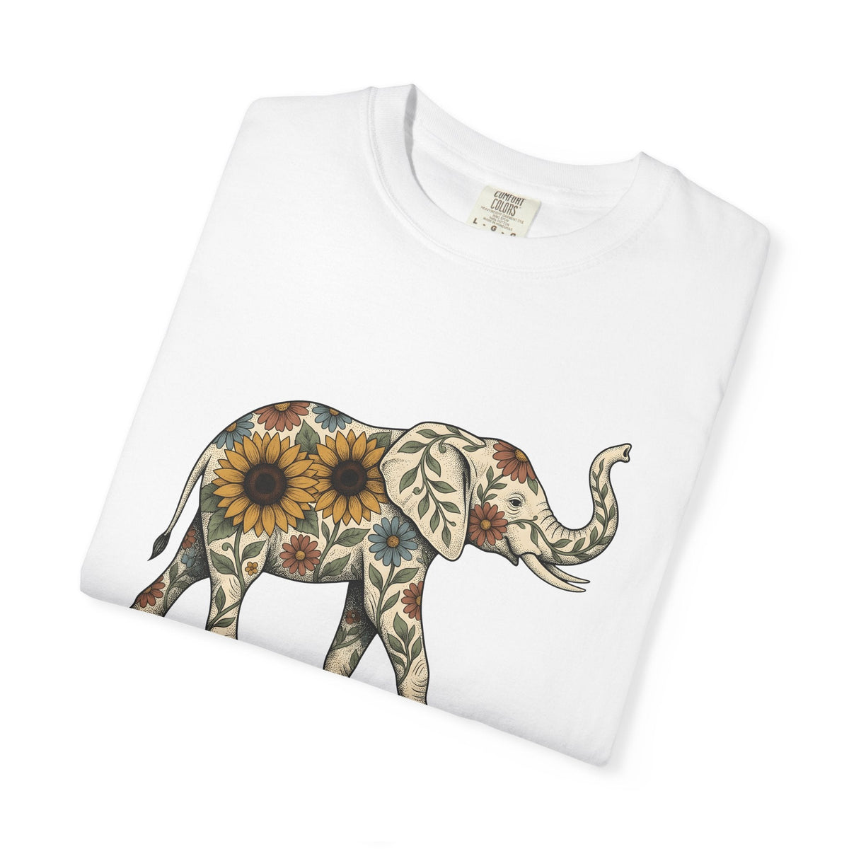 Elephant Flower Shirt Animals & Flowers Outdoors Unisex product image 5