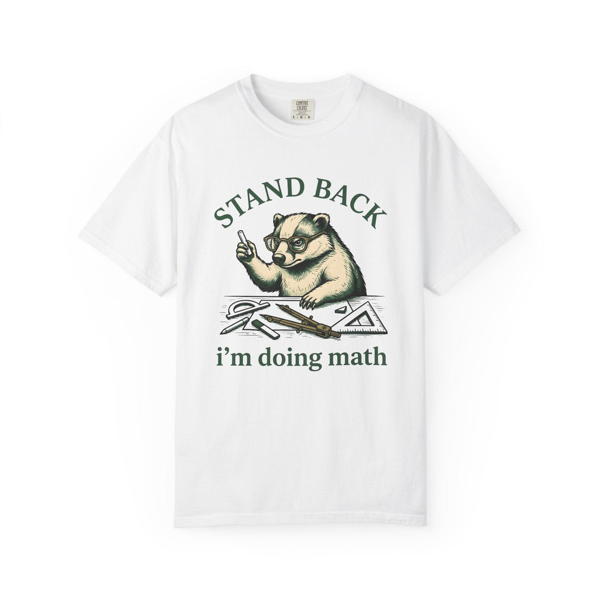 Badger Glasses Shirt Teachers Math Unisex Gift Hand Drawn product image 1