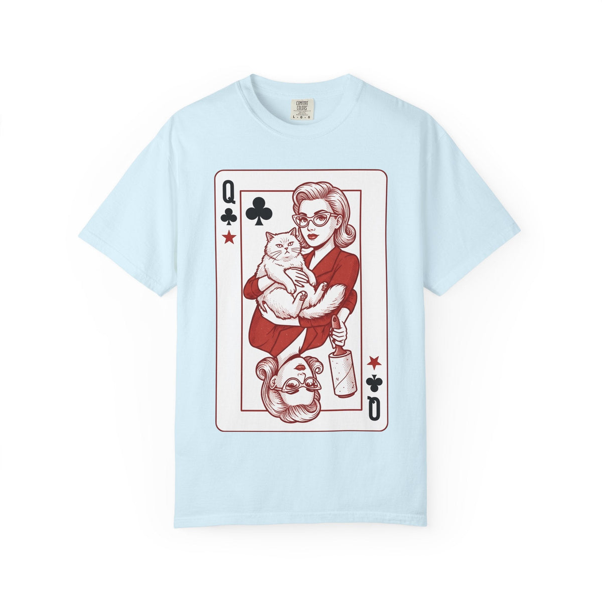 Queen Cat Playing Card Old School T-Shirt – Valentine's Day product image 2