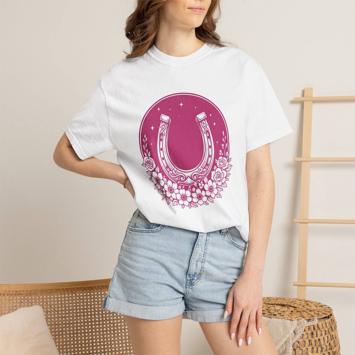 Floral Horseshoe Shirt Cowgirl Rodeo Gift for Women Hippie product image 6