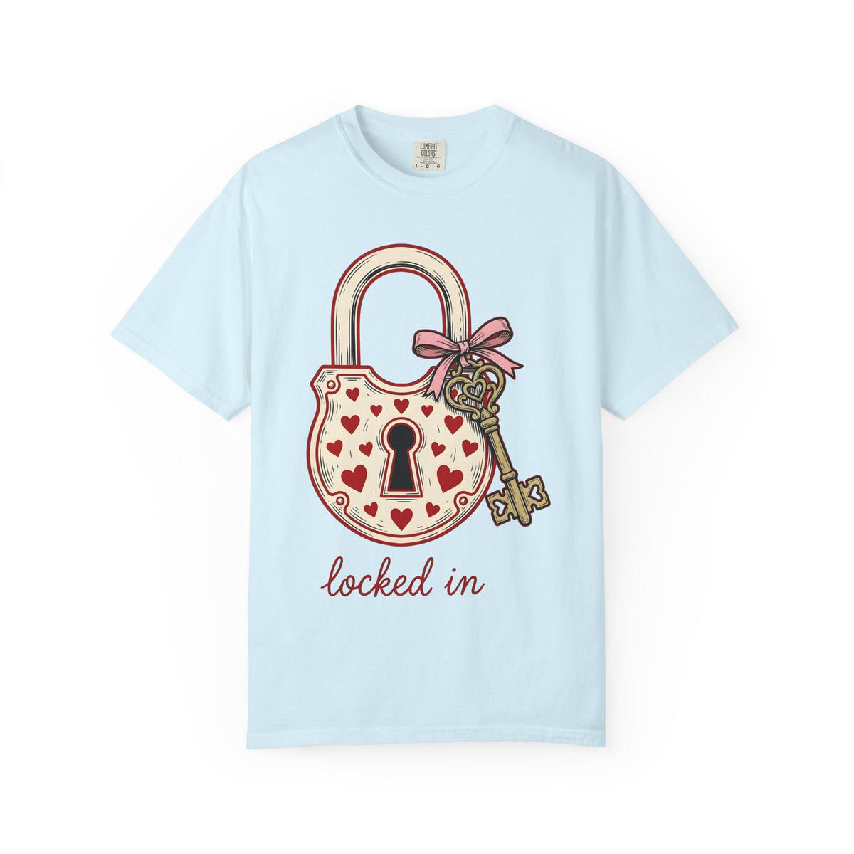 Love Lock Shirt Valentine Partner Unisex Gift Retro Tee product image 2