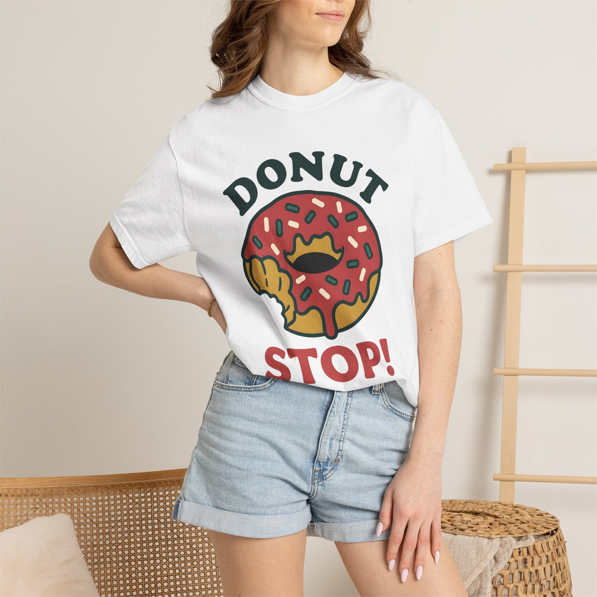 Chocolate Donut Shirt Desserts Brunch Unisex Gift Comic Tee product image 6