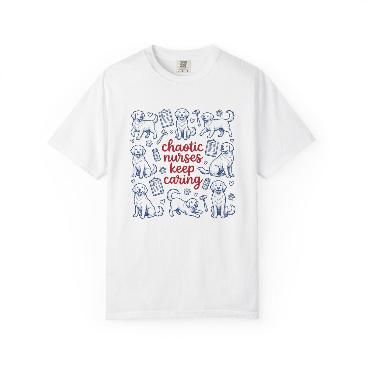 Golden Retrievers Doodle T-Shirt – Nurse Dog Lover Cartoon product image 1