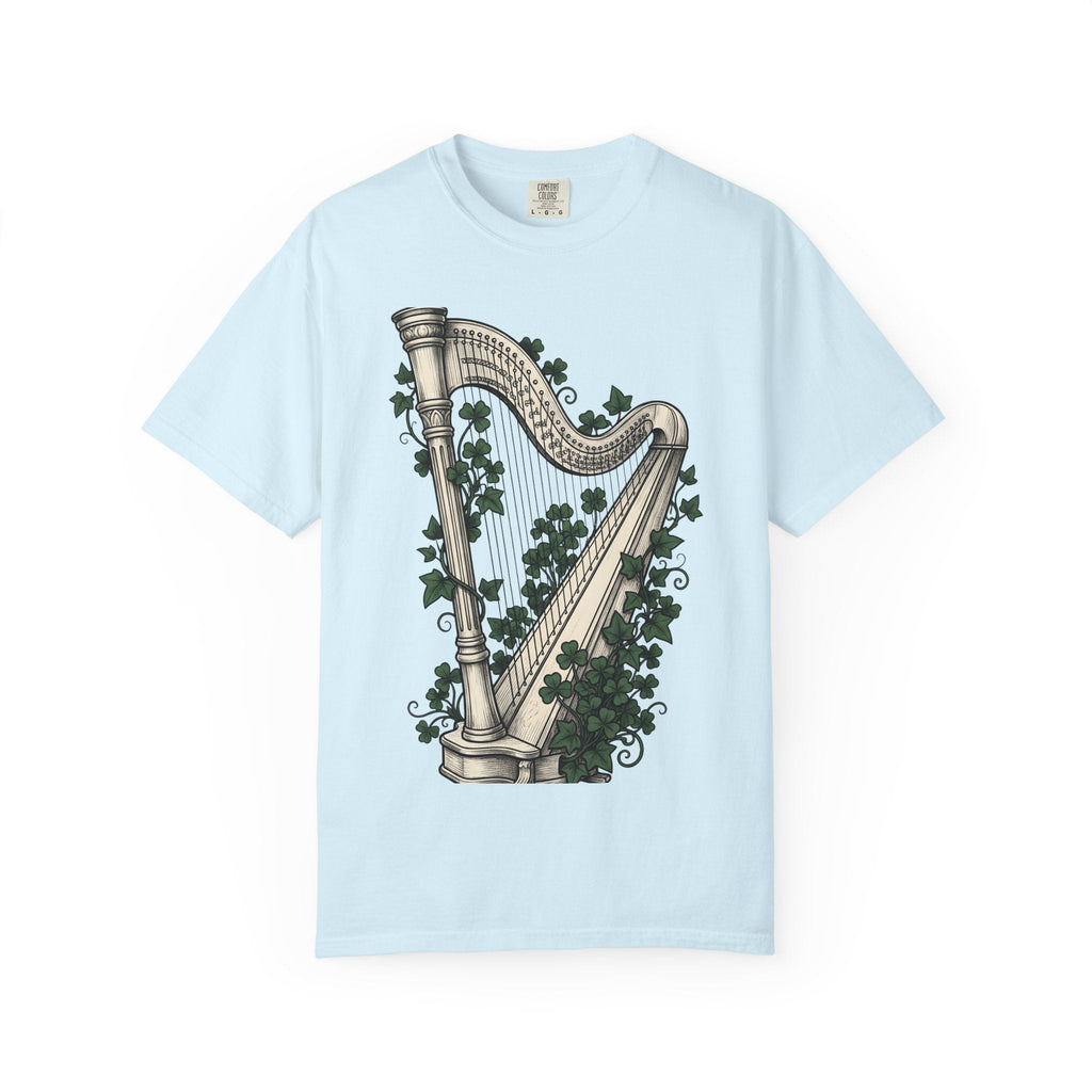 Harp Shamrock Shirt St Patrick's Day Emerald Isle Unisex product image 2
