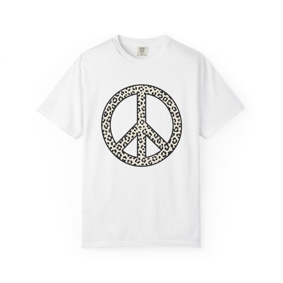 Wild Cat Peace Sign Shirt Animal Print Vintage Gift Women product image 1