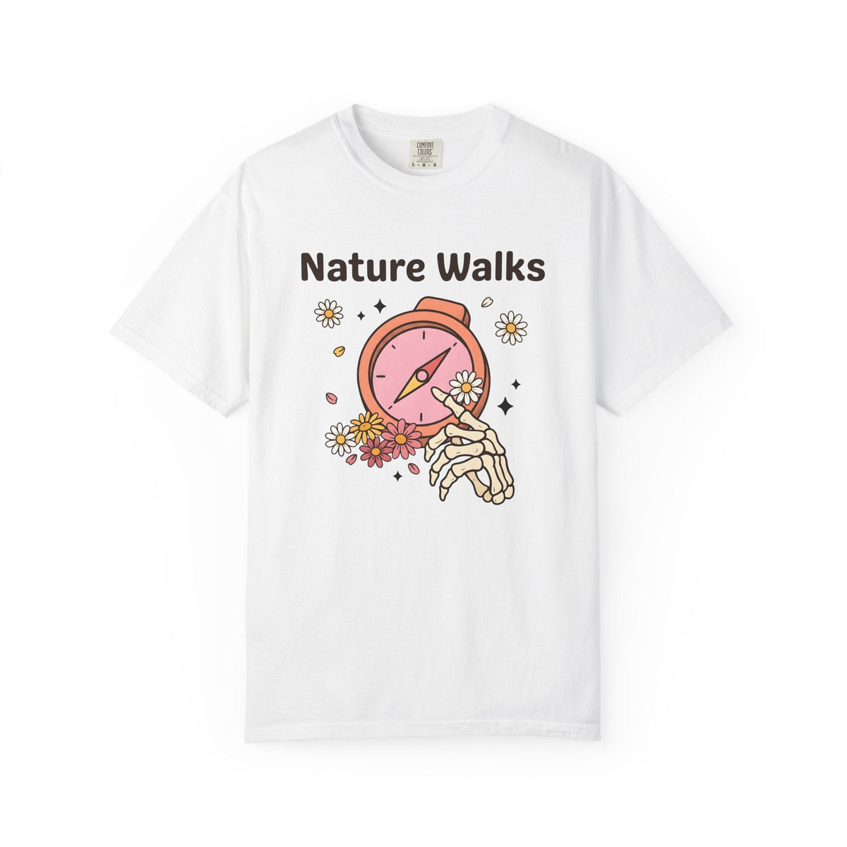 Compass Skeleton Hand Shirt Hiking Floral Unisex Gift product image 1