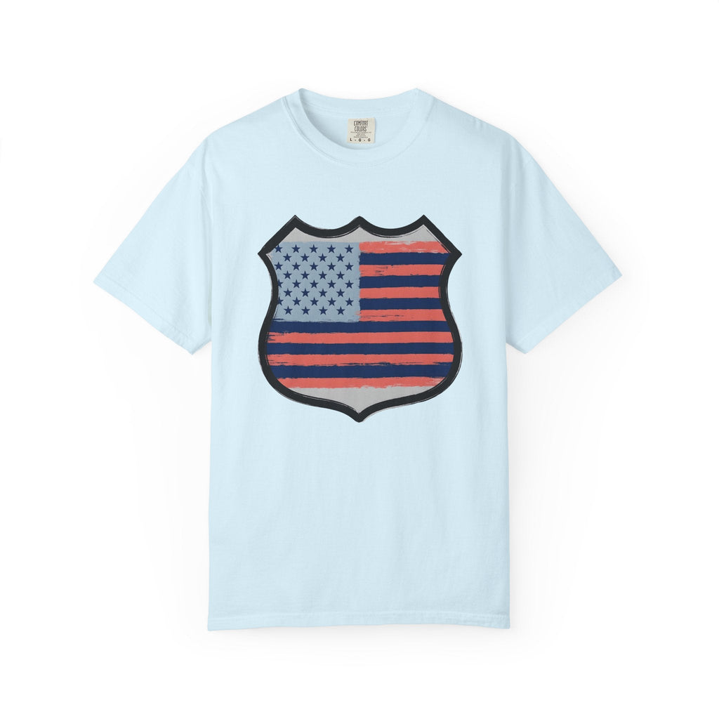 American Flag Badge Shirt America Patriotic Unisex Gift product image 2
