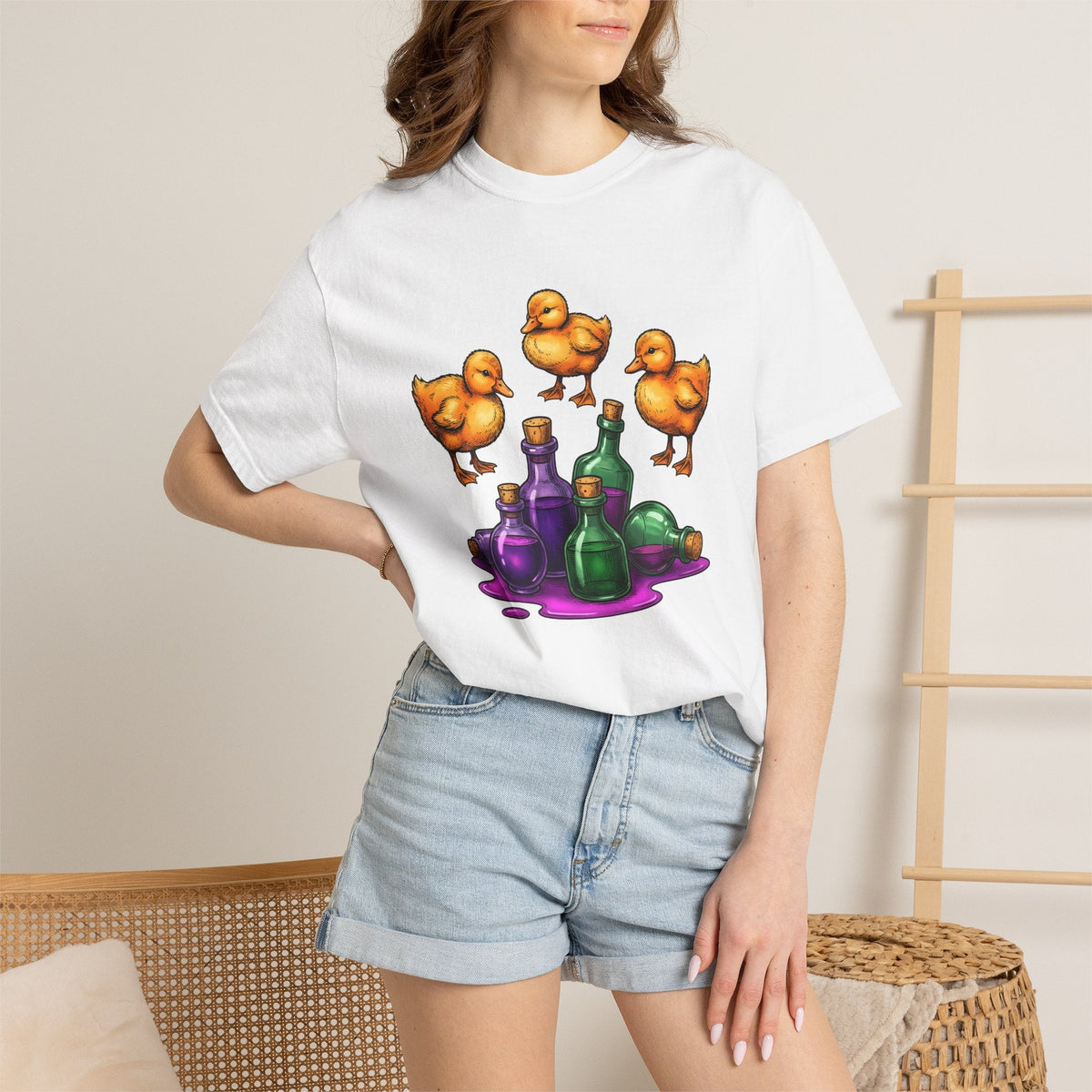 Ducklings Potion Bottles Shirt Halloween Animal Unisex Gift product image 7